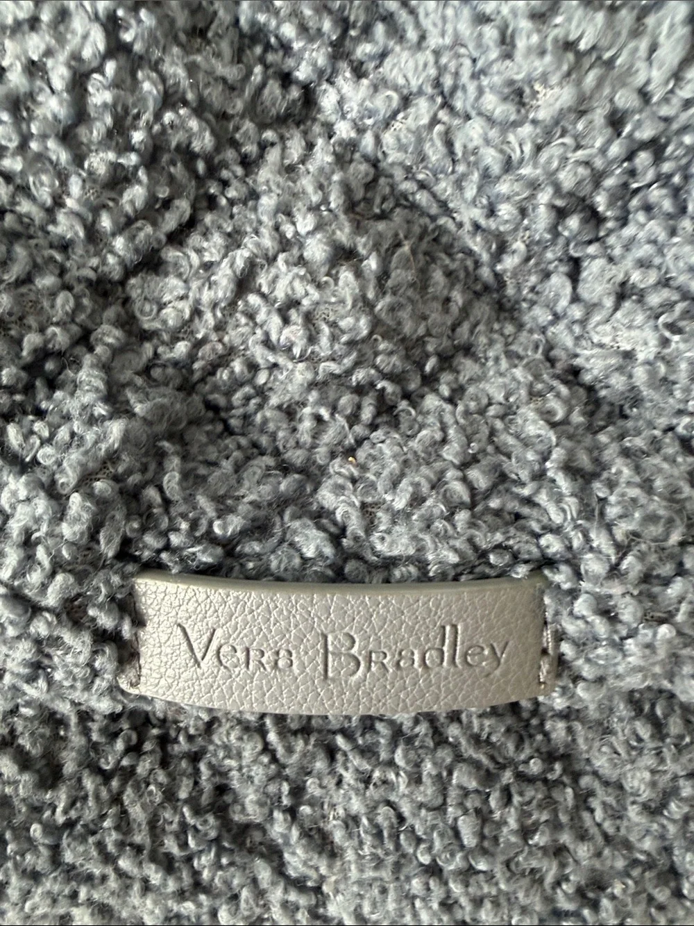 Vera Bradley Gray Sherpa Quilted Backpack